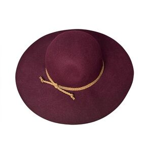 Studio 36 Maroon 100% Wool Floppy Brim Hat